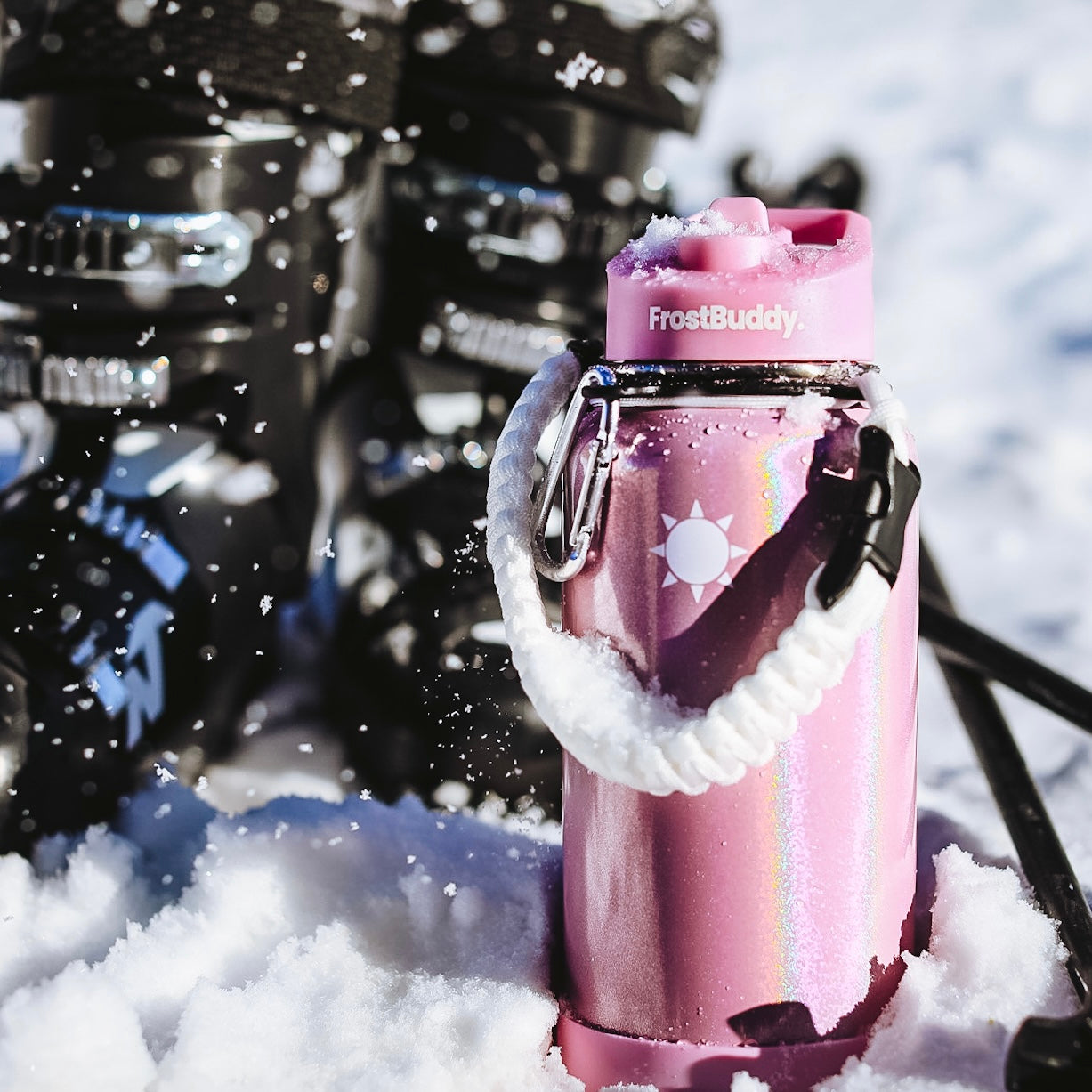 Frost Buddy 32oz Sports Buddy Water Bottle - Pink Glitter