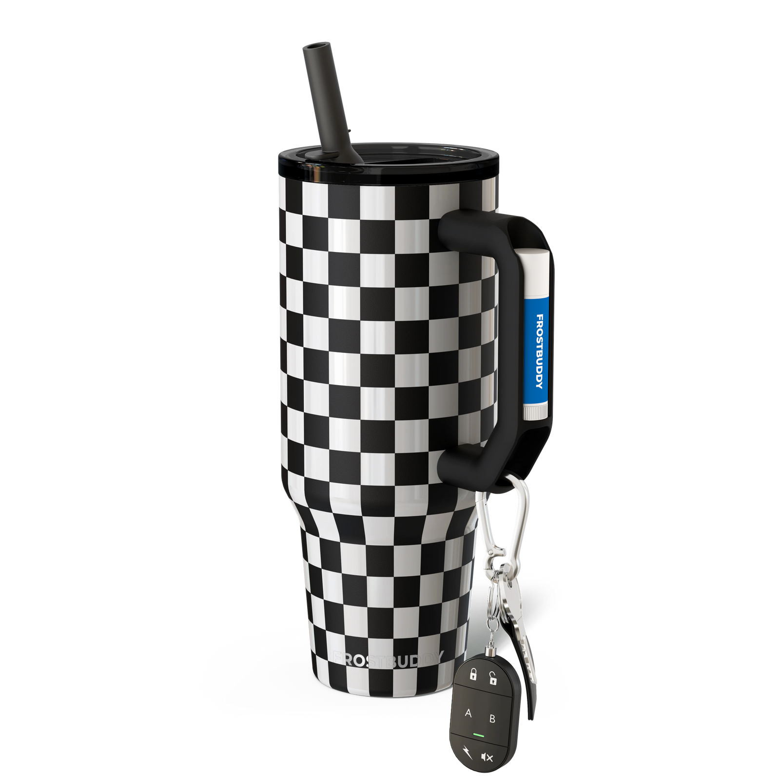 Thicc Buddy 40 | Black & White Checkered