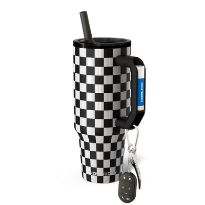 Thicc Buddy 40 | Black & White Checkered