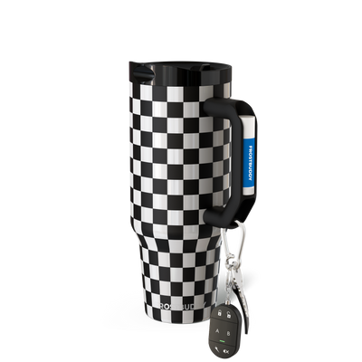 Thicc Buddy 40oz | Black & White Checkered