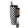 Thicc Buddy 40 | Black & White Checkered