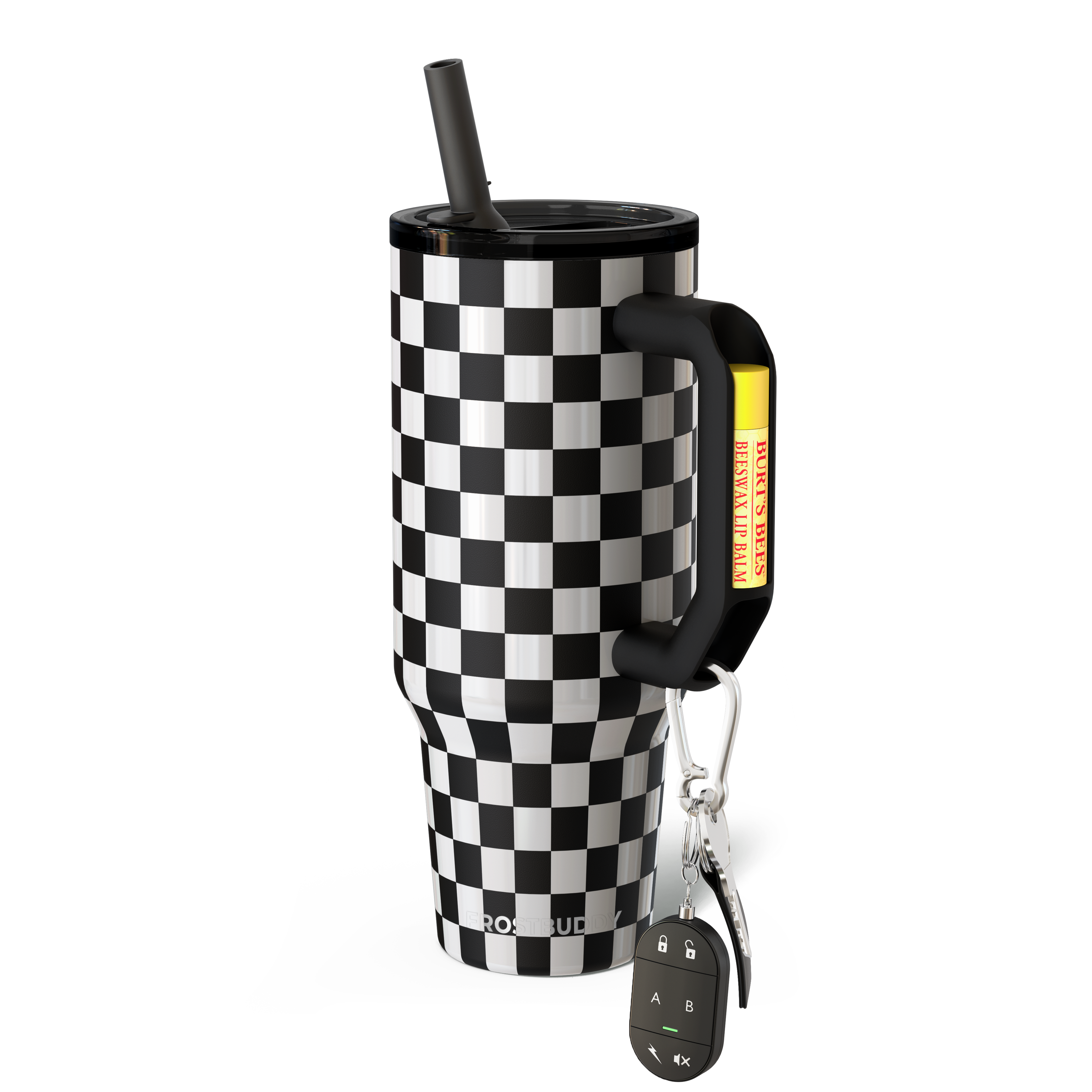 Thicc Buddy 40 | Black & White Checkered