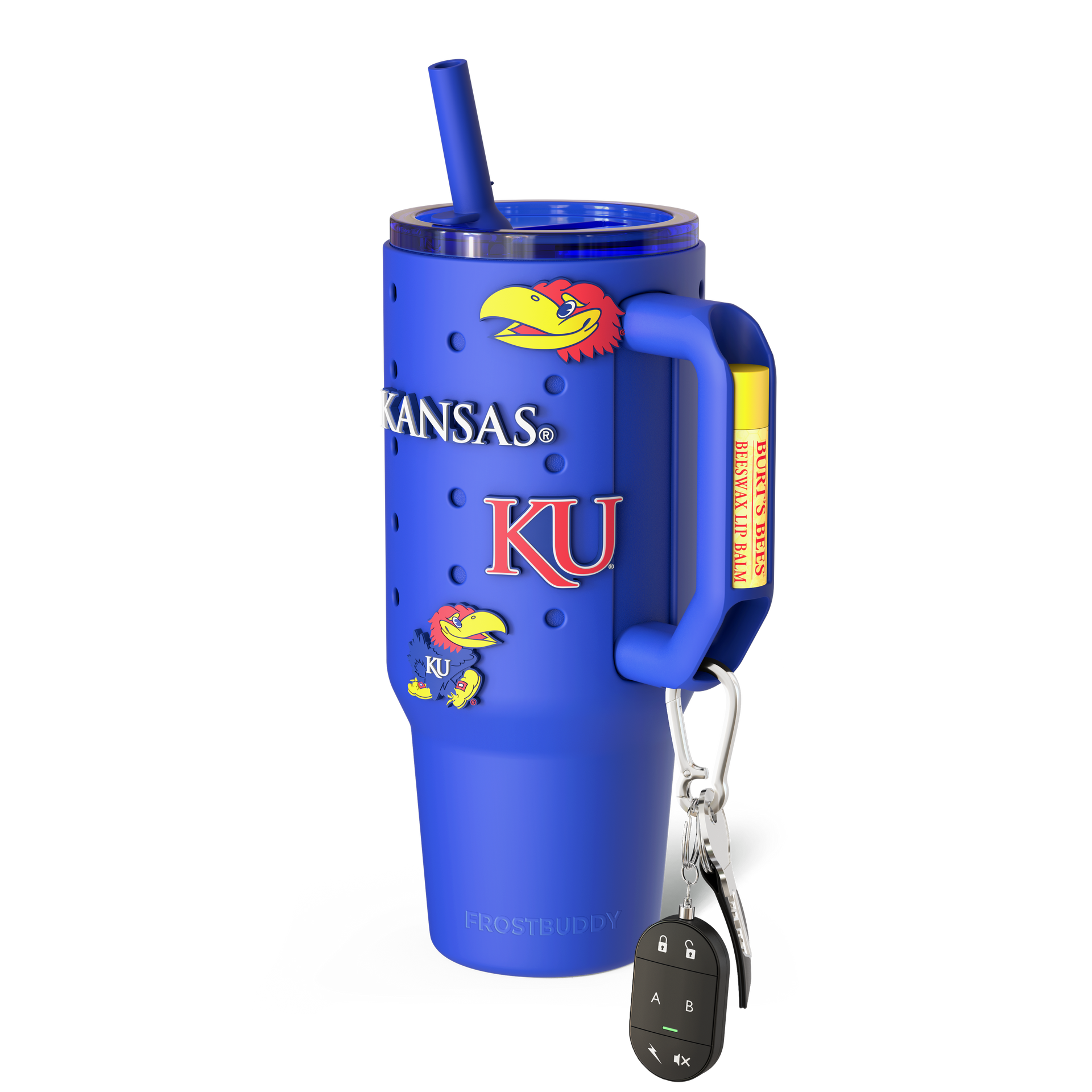 Thicc Buddy 40oz | Kansas Jayhawks | Skin + Budz Bundle