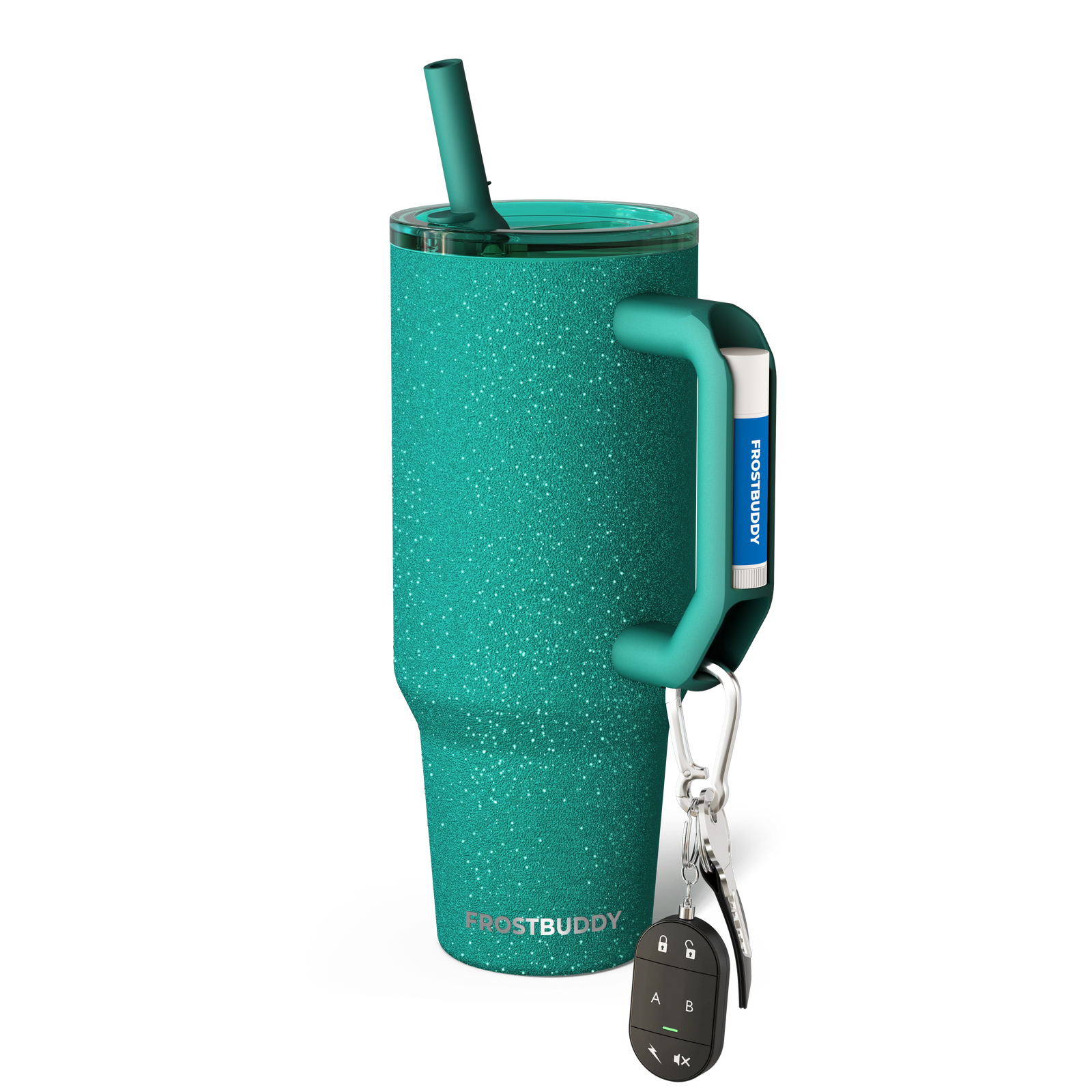 Thicc Buddy 40oz | Teal Glitz