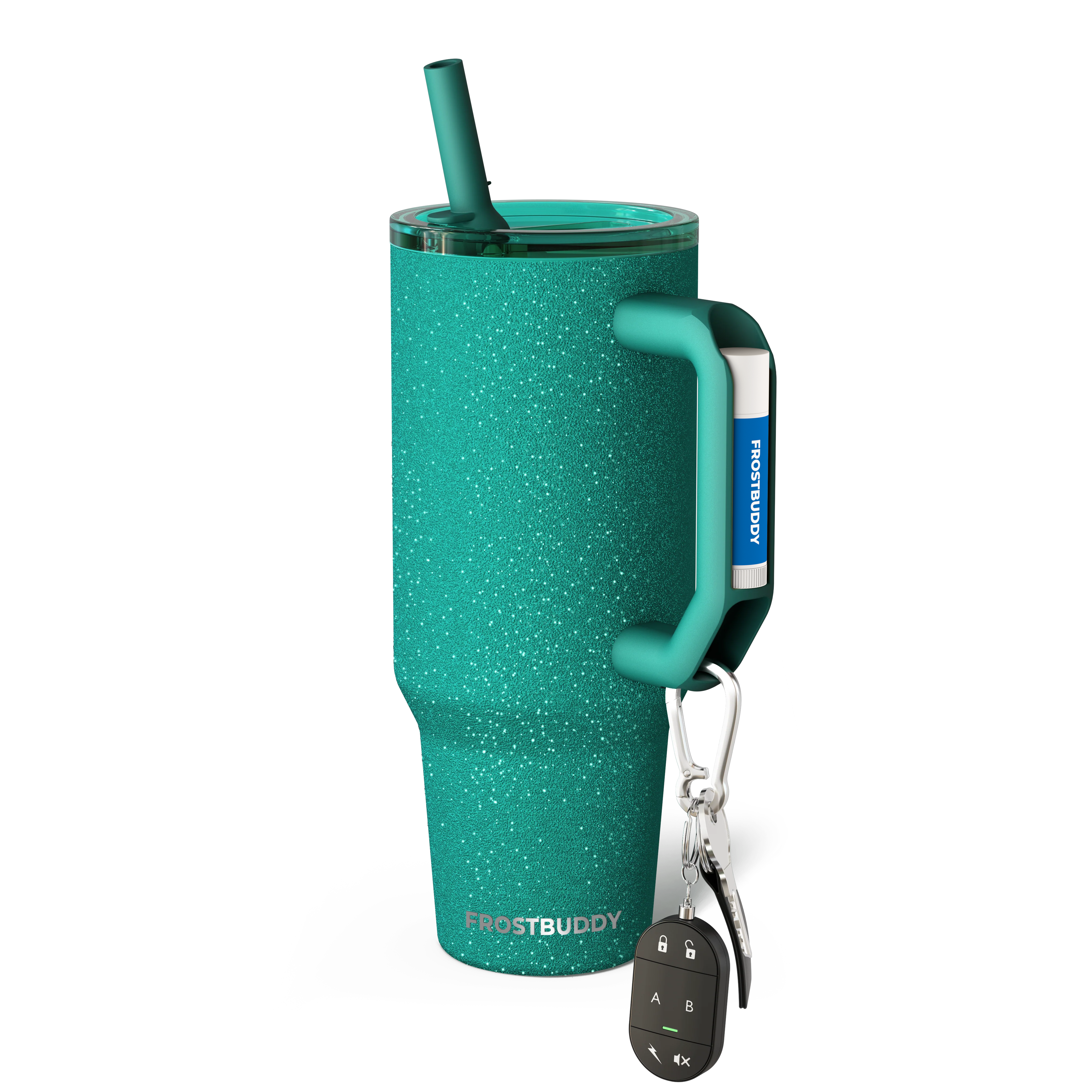 Thicc Buddy 40oz | Teal Glitz