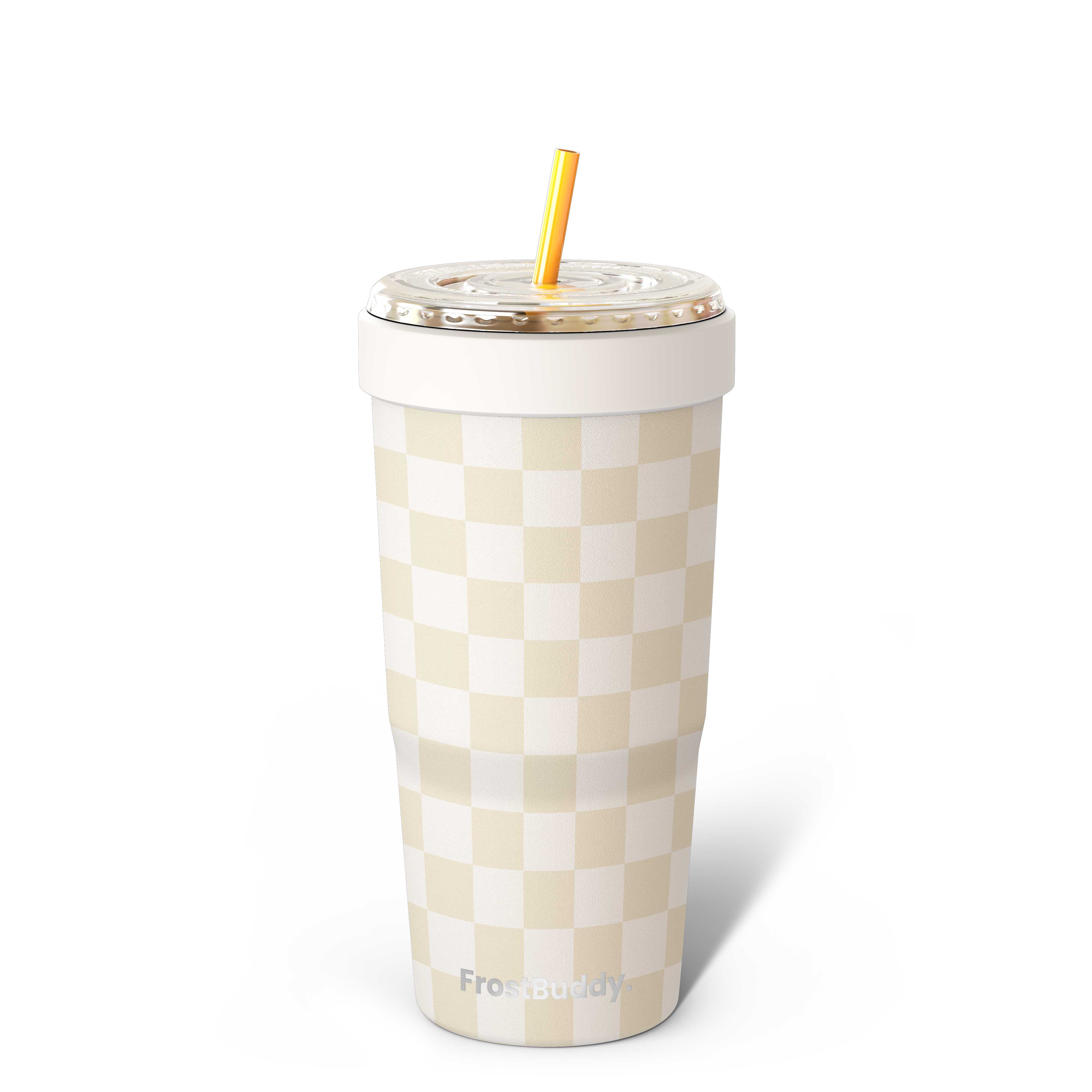 To-Go Buddy | Beige Checkered