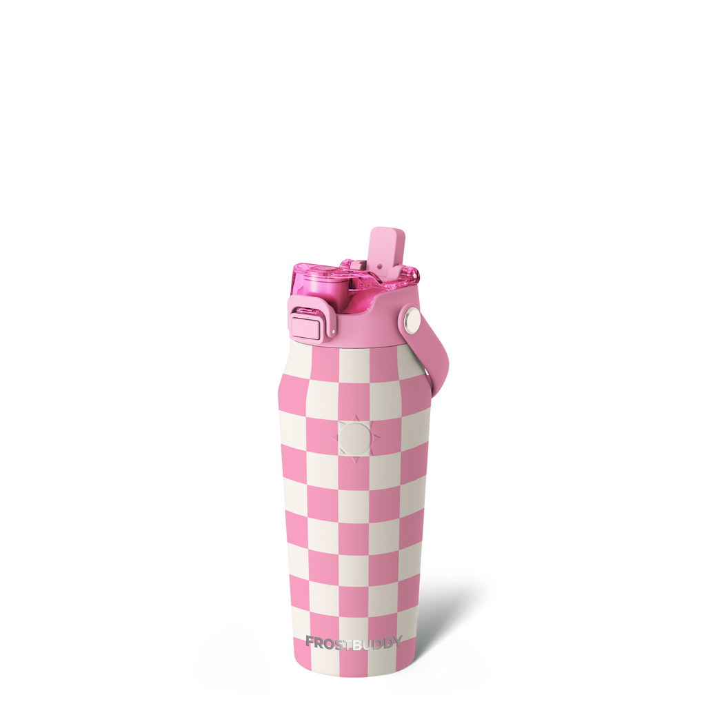 Bottle Buddy 16oz | Pink Checkered