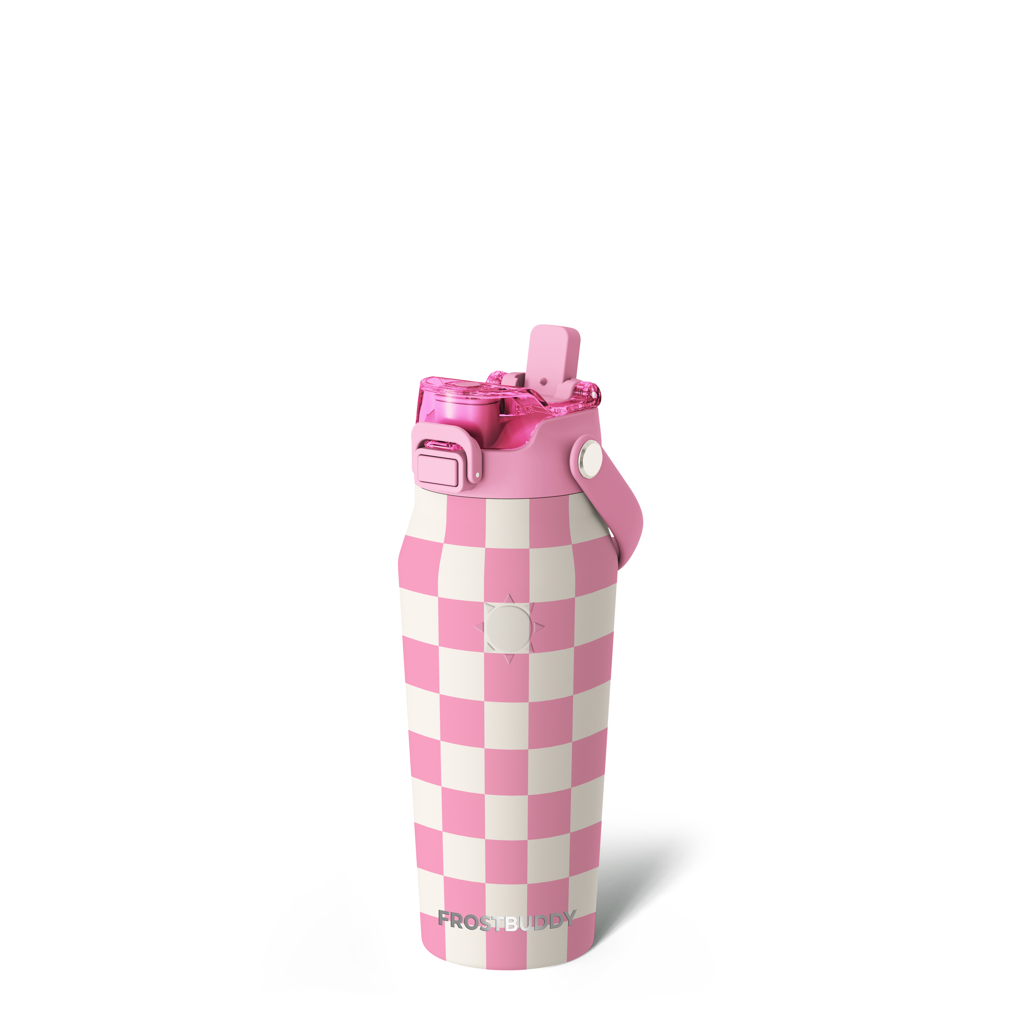 Bottle Buddy 16oz | Pink Checkered