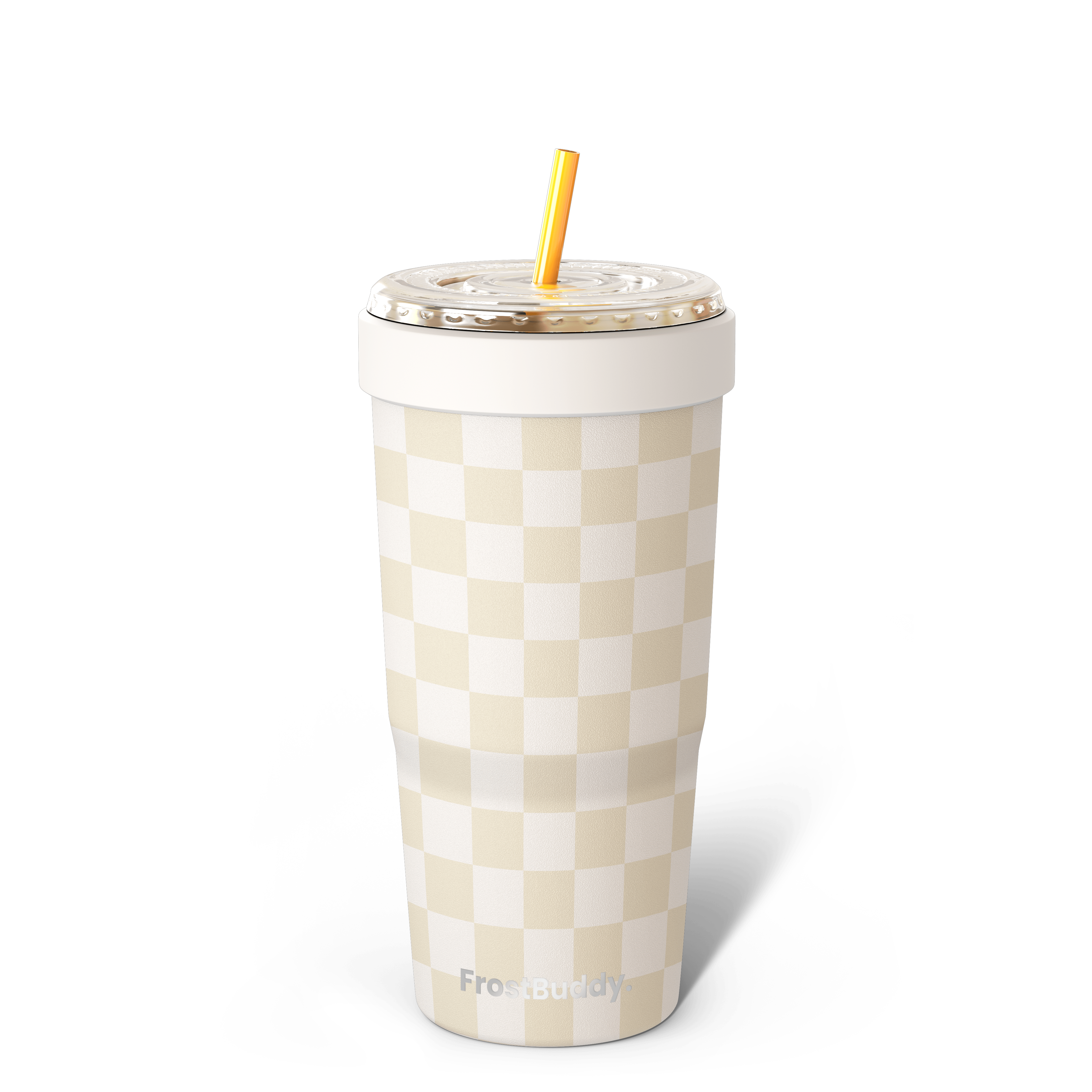 Chuck Hu Beige Checkered To-Go Buddy