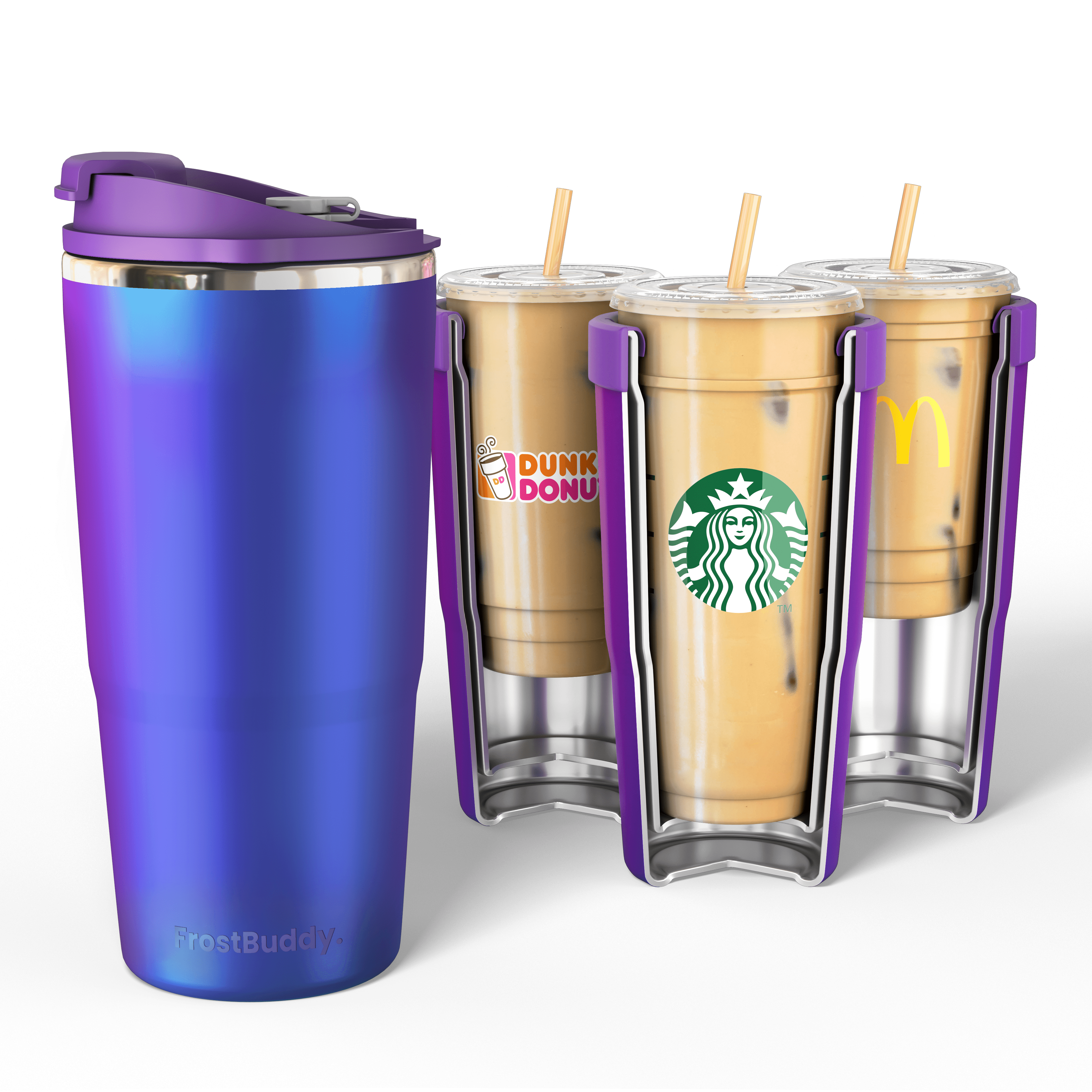 Starbucks Teal/Purple Ombre Stainless Steel Cold Drink Cup