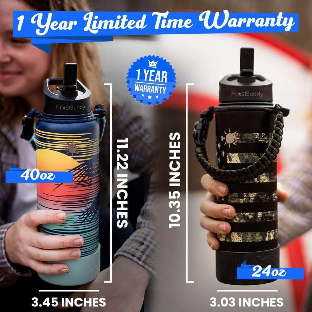 Universal Water Bottle | Frost Buddy | 24+ Hours Cold | Free
