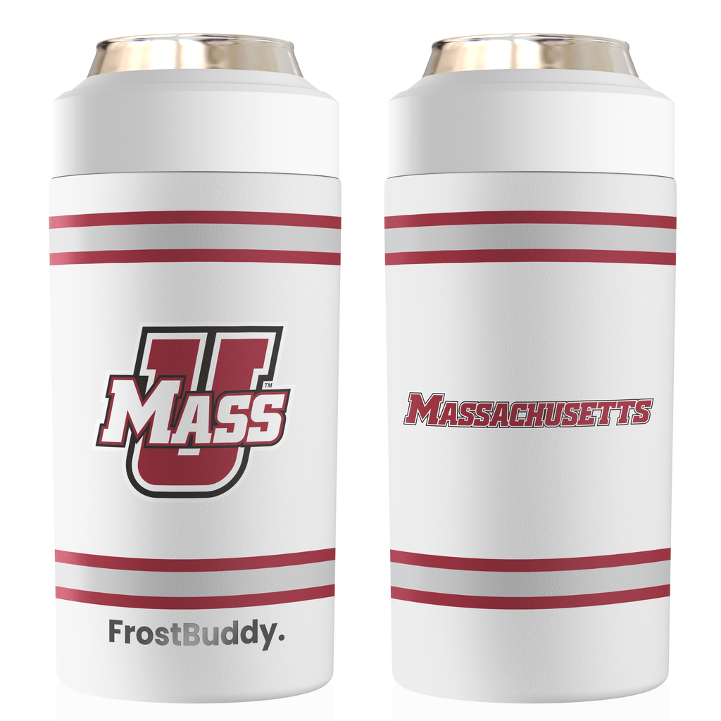 Universal Buddy | University of Massachusetts - Holds 12oz Cans, Slim Cans, Bottles, 16oz Cans & Bottles - Keep Your Drink Cold for 12+ Hours | Frost