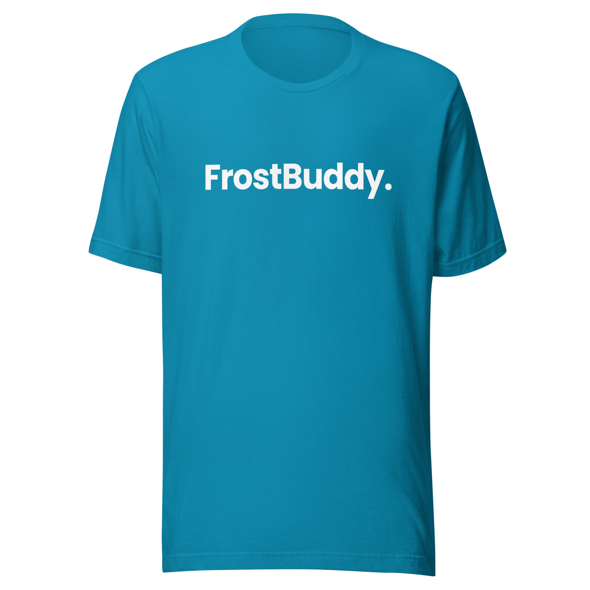 Frost Buddy  Aqua / S Logo Unisex T-shirt
