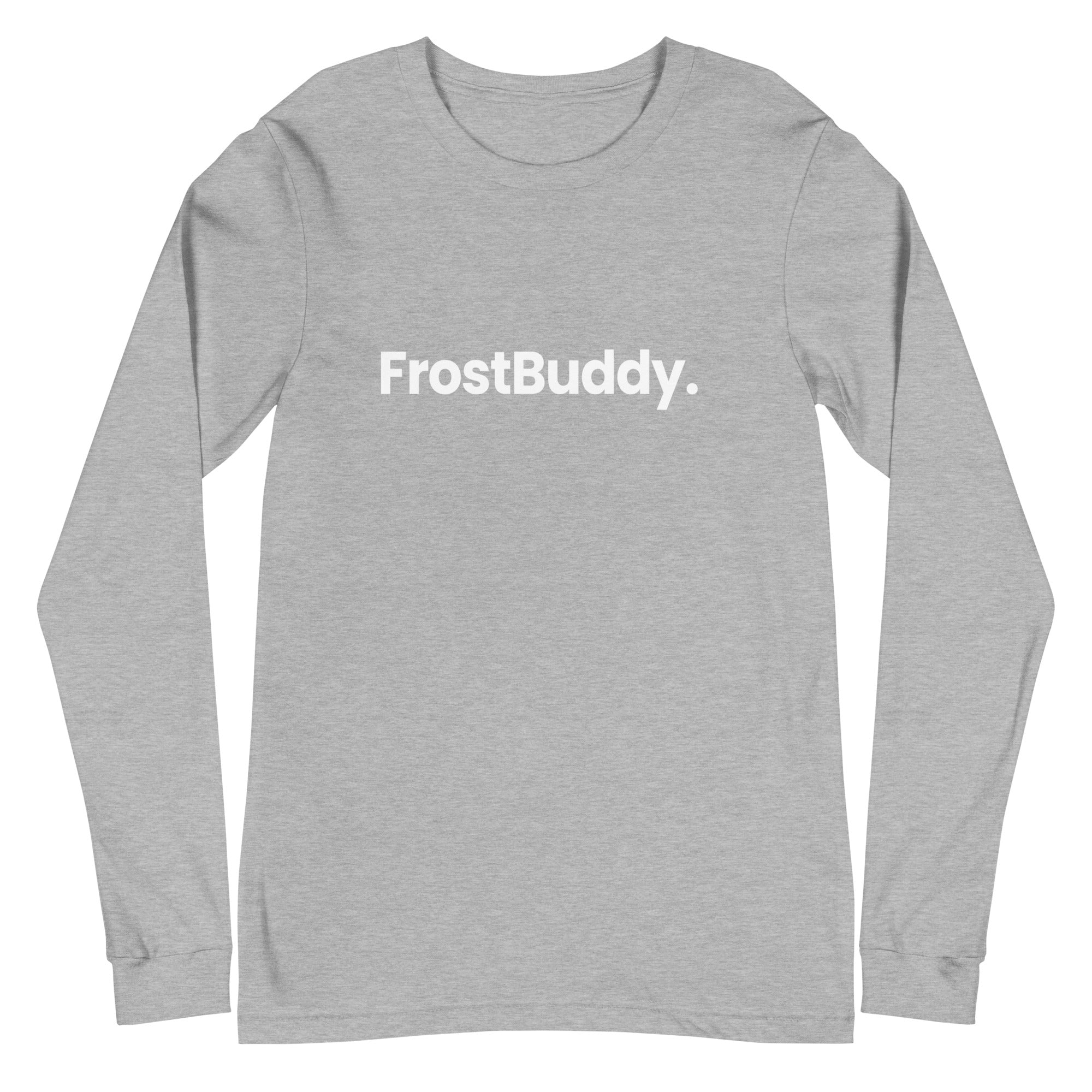 Frost Buddy  Athletic Heather / XS Logo Unisex Long Sleeve T-Shirt