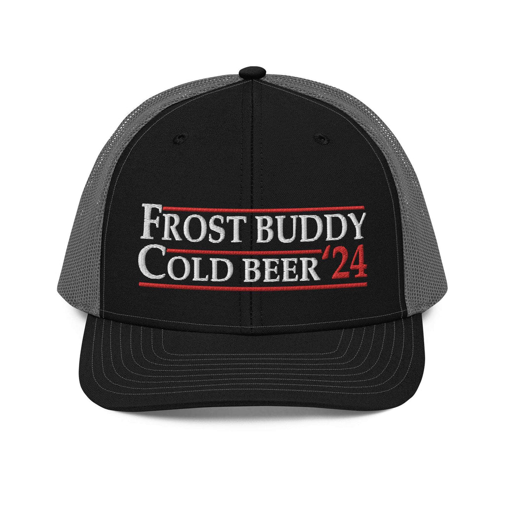 Frost Buddy  Black / Charcoal Election Trucker Cap #color_black / charcoal