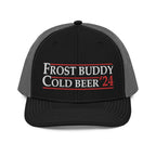 Frost Buddy  Black / Charcoal Election Trucker Cap #color_black / charcoal