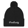 Frost Buddy  Black Elegant Pom-Pom Beanie