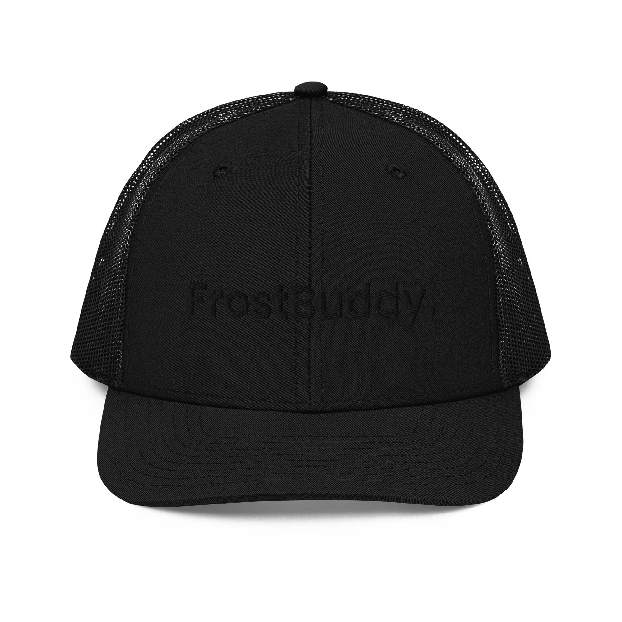 Frost Buddy  Black Logo Trucker Cap