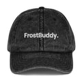 Frost Buddy  Black Logo Vintage Cotton Twill Cap #color_black