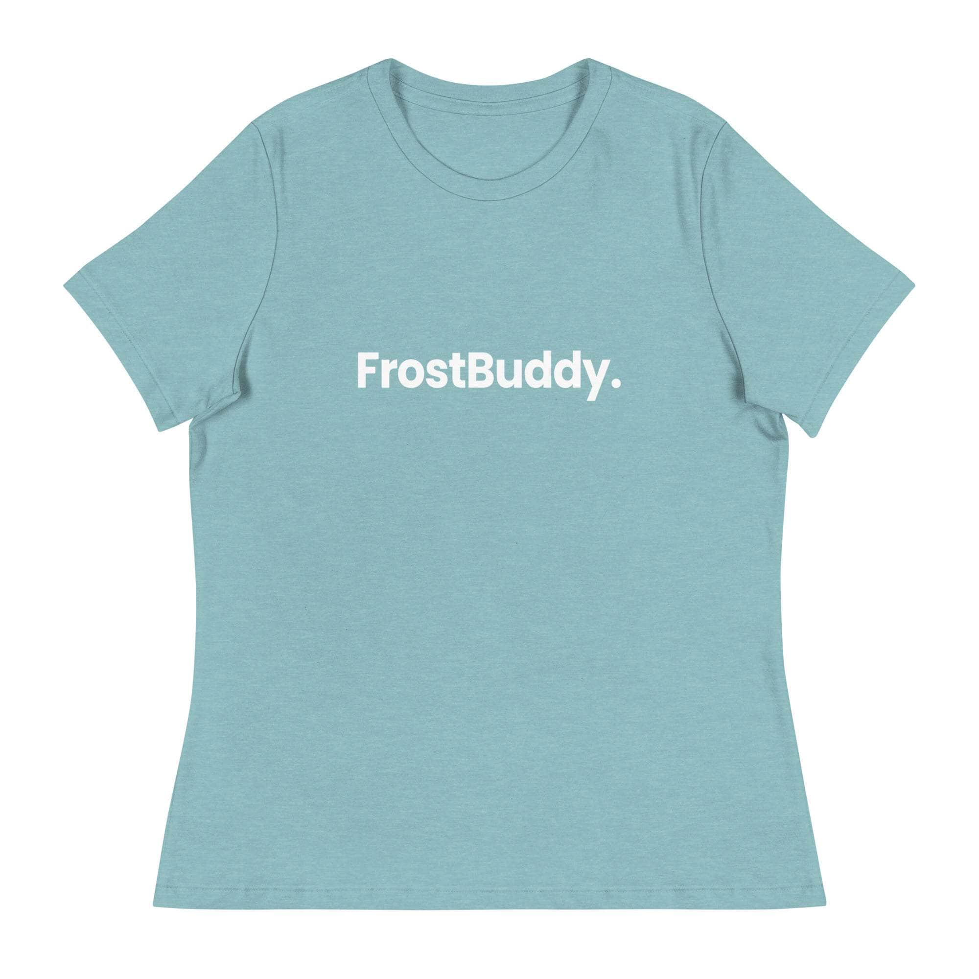 Frost Buddy  Heather Blue Lagoon / S Logo Women's Relaxed T-Shirt
