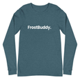 Frost Buddy  Heather Deep Teal / XS Logo Unisex Long Sleeve T-Shirt