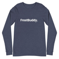 Frost Buddy  Heather Navy / XS Logo Unisex Long Sleeve T-Shirt