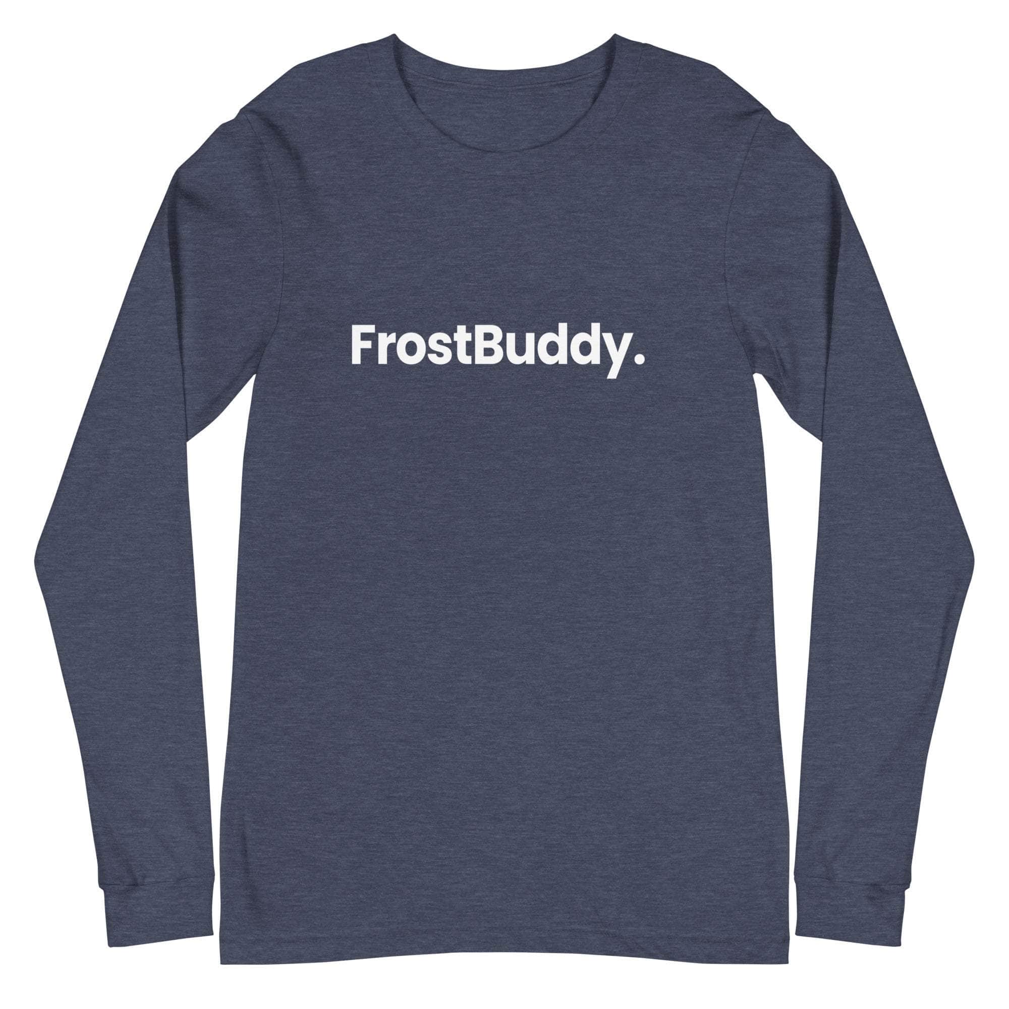 Frost Buddy  Heather Navy / XS Logo Unisex Long Sleeve T-Shirt