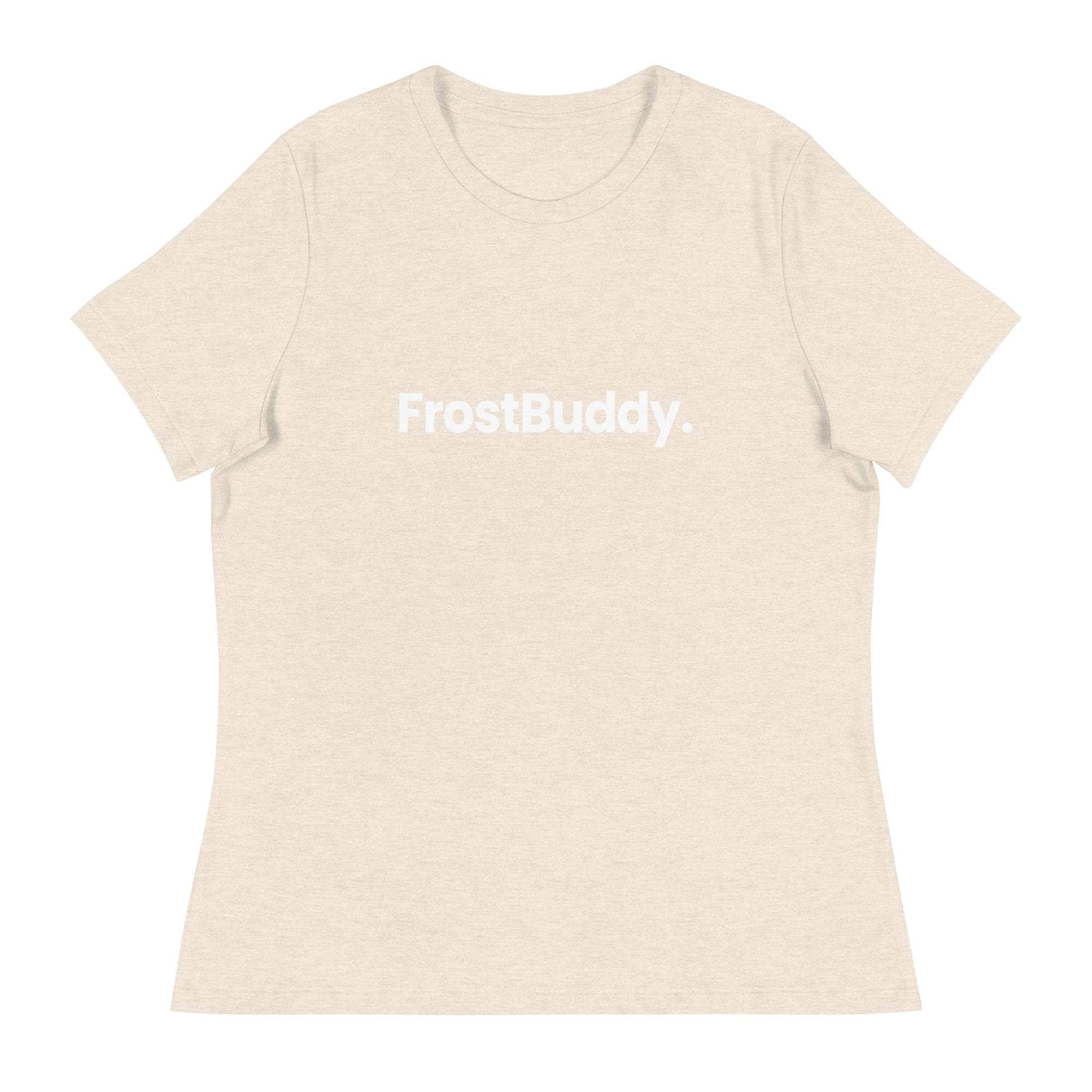 Frost Buddy  Heather Prism Natural / S Logo Women's Relaxed T-Shirt