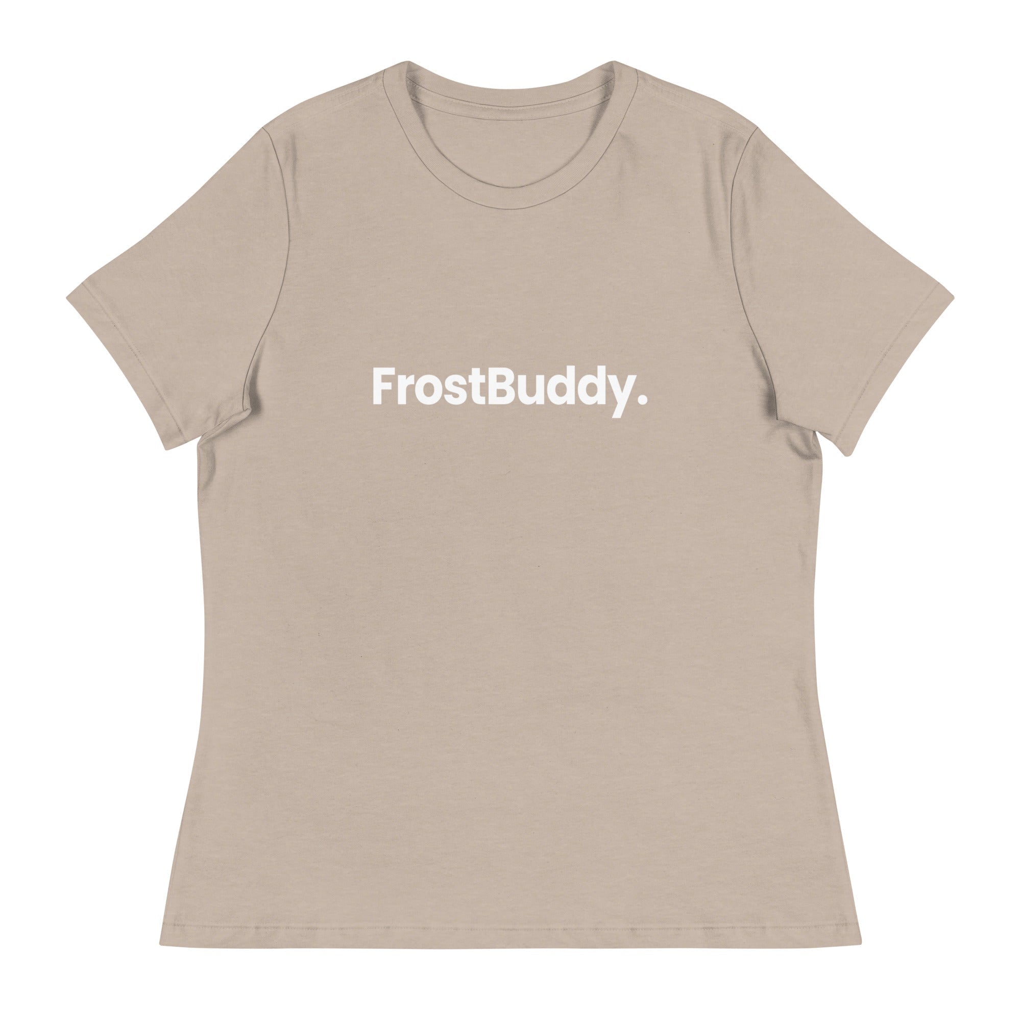 Frost Buddy  Heather Stone / S Logo Women's Relaxed T-Shirt