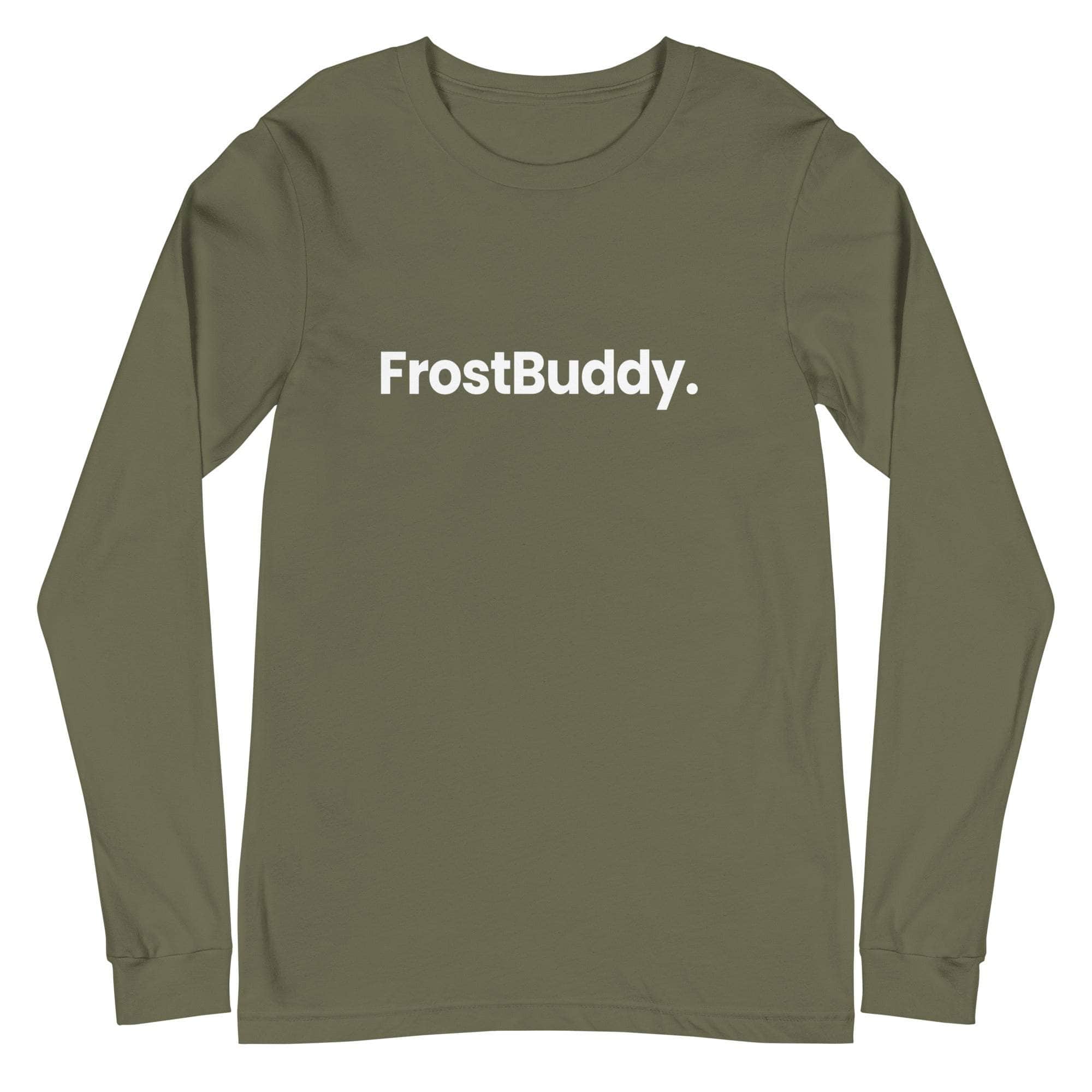 Frost Buddy  Military Green / XS Logo Unisex Long Sleeve T-Shirt