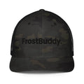 Frost Buddy  Multicam Black/Black Logo Closed-back Trucker Cap #color_multicam black/black