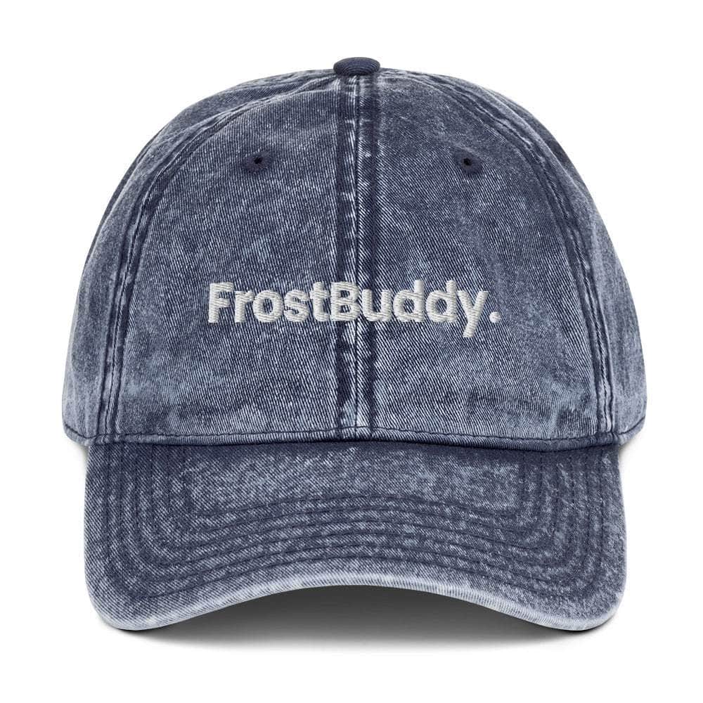 Frost Buddy  Navy Logo Vintage Cotton Twill Cap