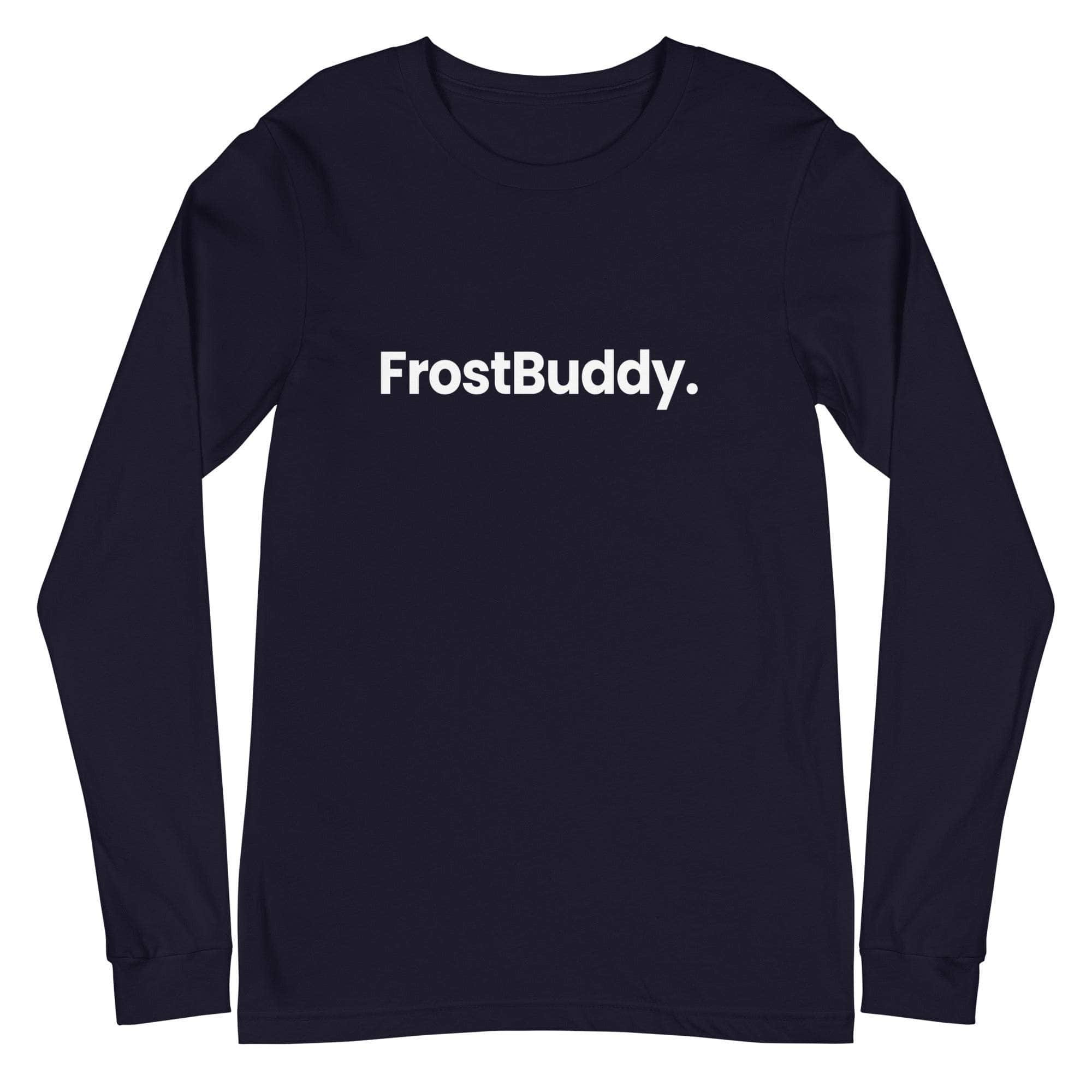 Frost Buddy  Navy / XS Logo Unisex Long Sleeve T-Shirt
