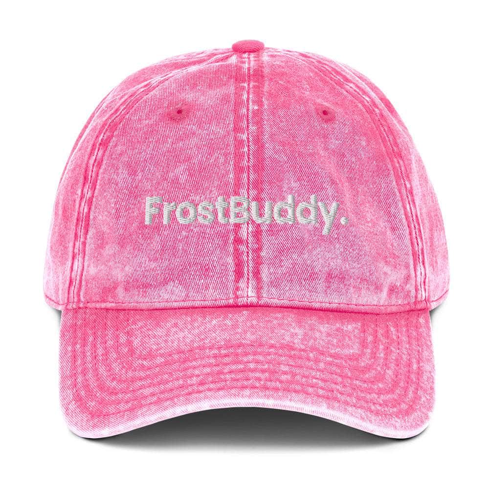 Frost Buddy  Pink Logo Vintage Cotton Twill Cap