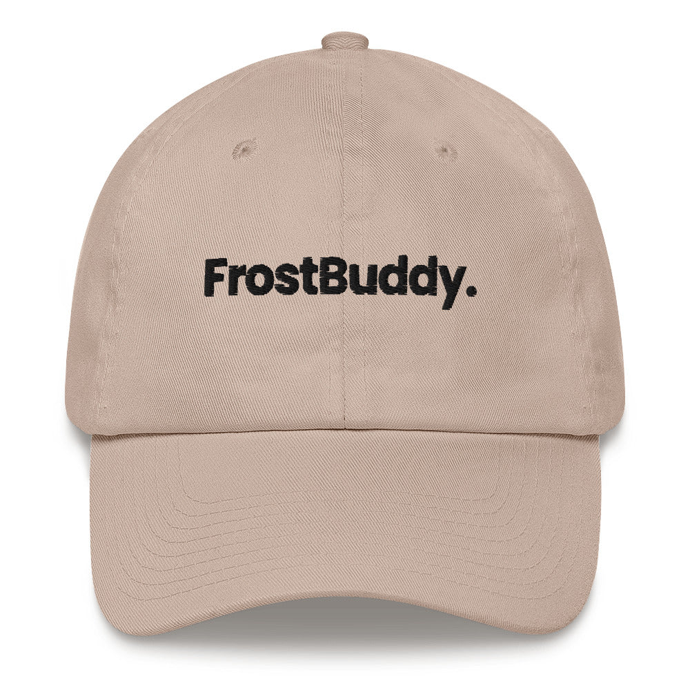 Frost Buddy  Stone Logo Dad Hat #color_stone