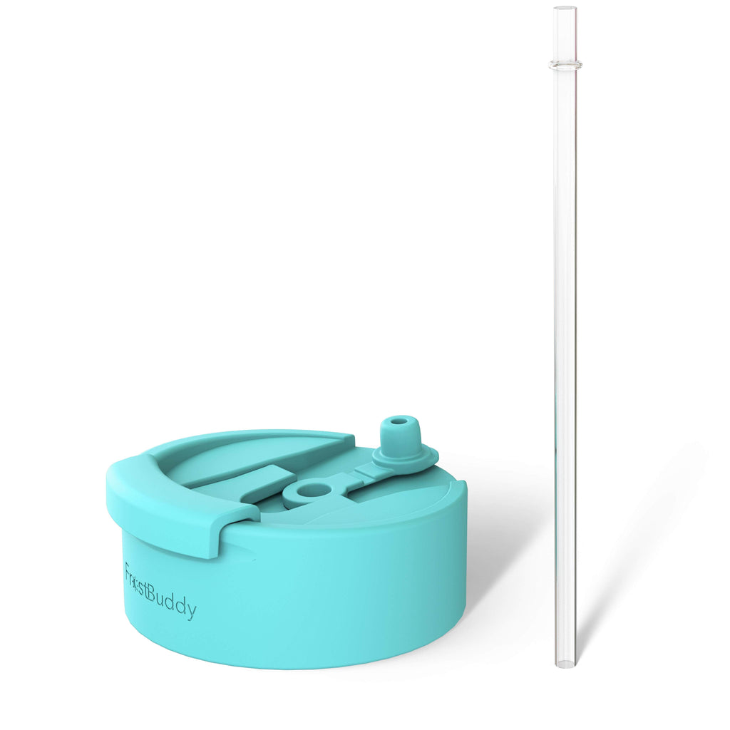 George Gu Aqua Universal Buddy Drinking Lid with Straw #color_aqua