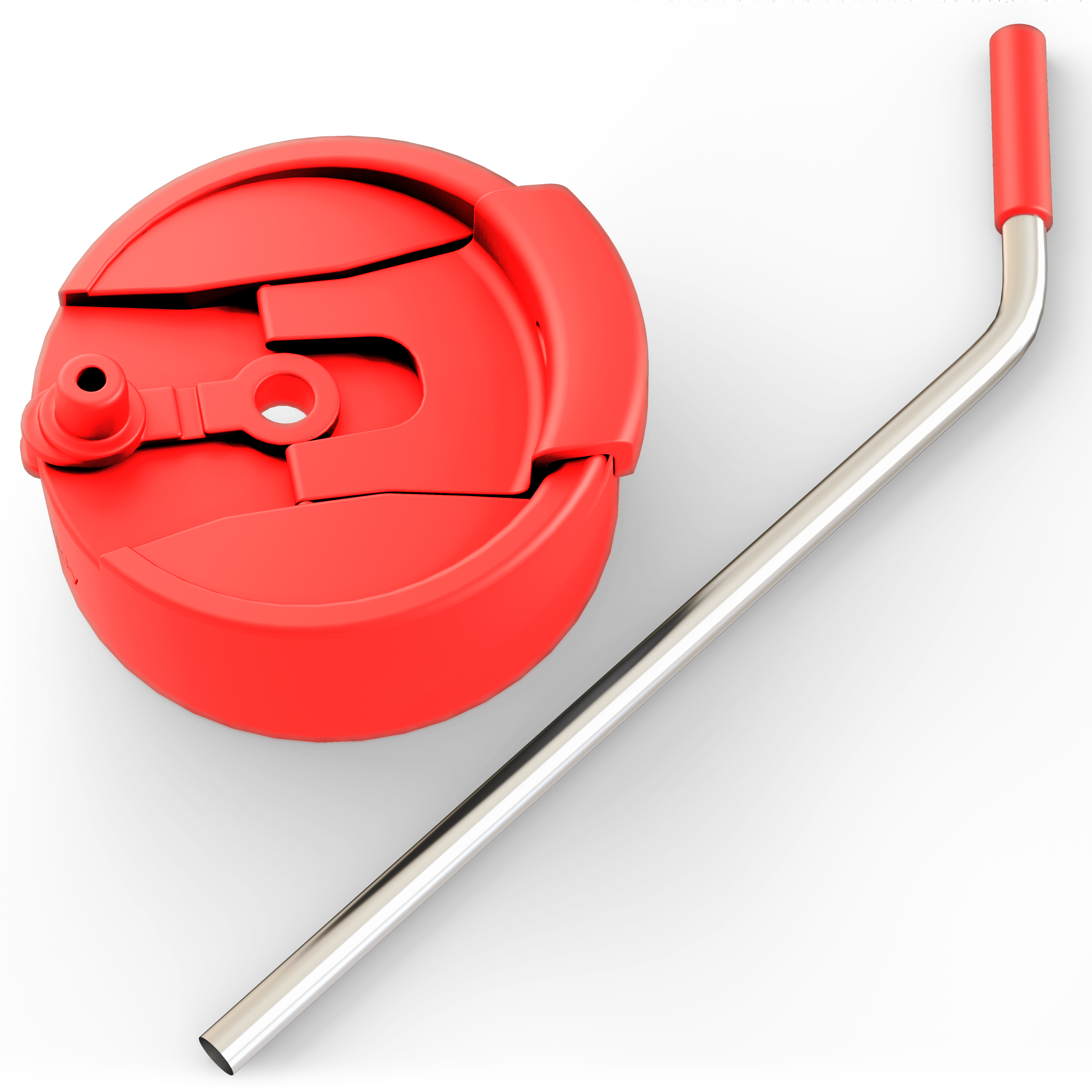 George Gu Hibiscus Universal Buddy Drinking Lid with Straw