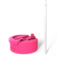 George Gu Pink Universal Buddy Drinking Lid with Straw #color_pink