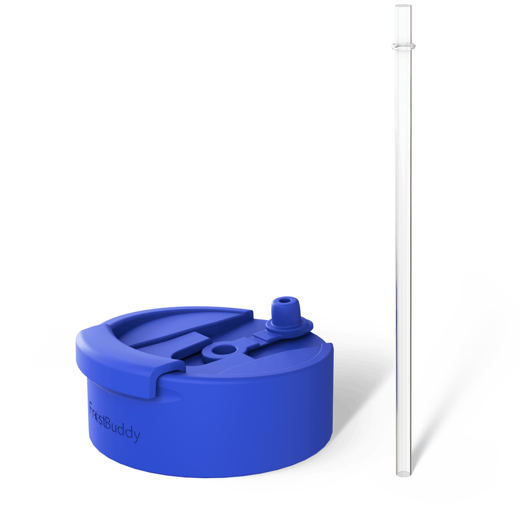 George Gu Royal Blue Universal Buddy Drinking Lid with Straw #color_royal blue