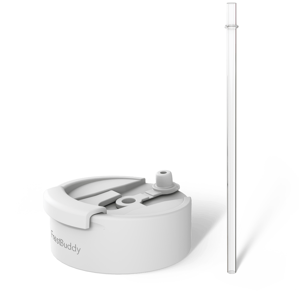 George Gu White Universal Buddy Drinking Lid with Straw #color_copper kiss