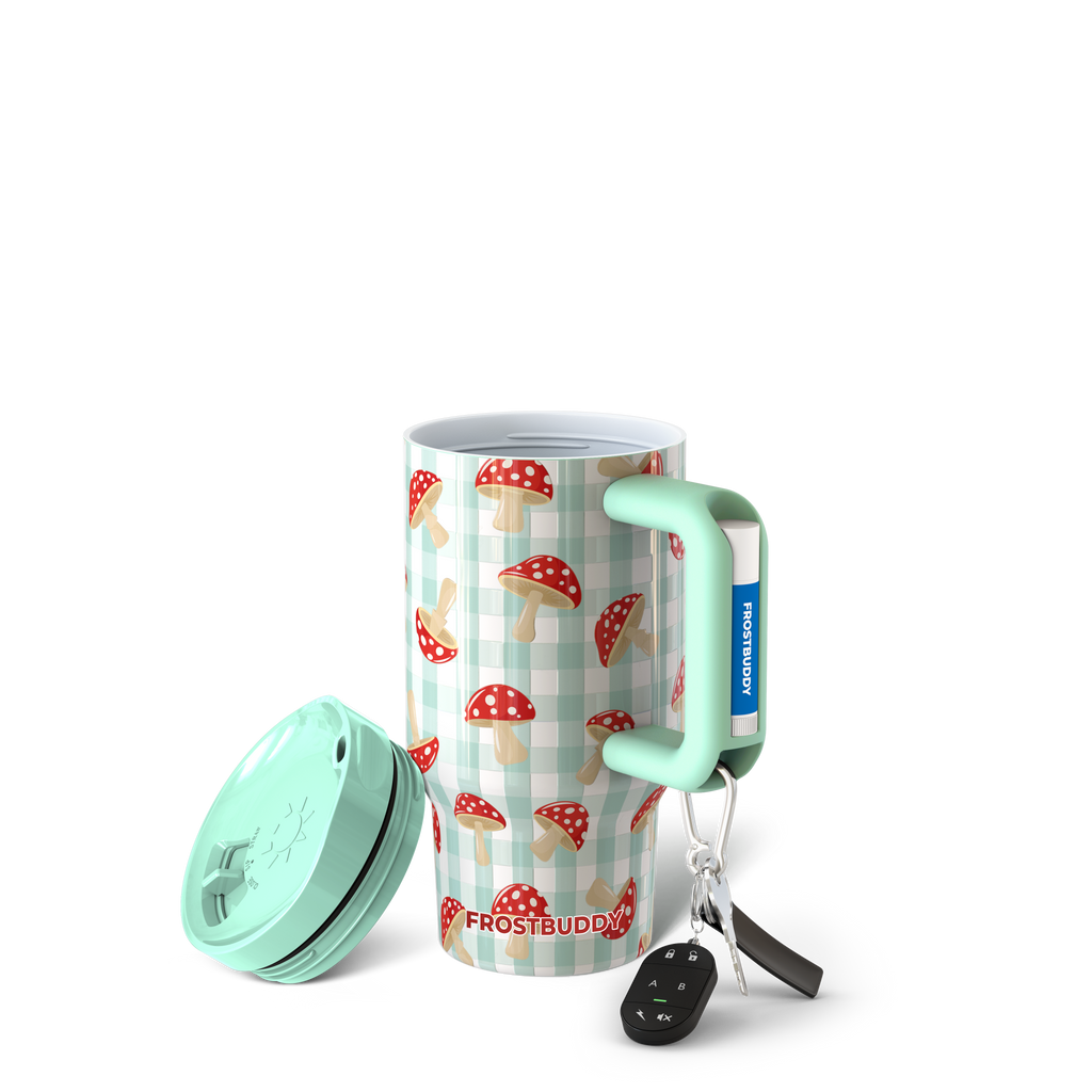 Mug Buddy 16oz | Gingham Mushroom