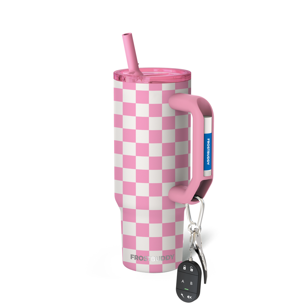 Thicc Buddy 30oz | Pink Checkered