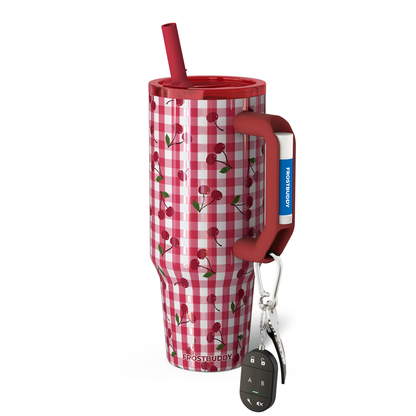 Thicc Buddy 40oz | Cherry Gingham