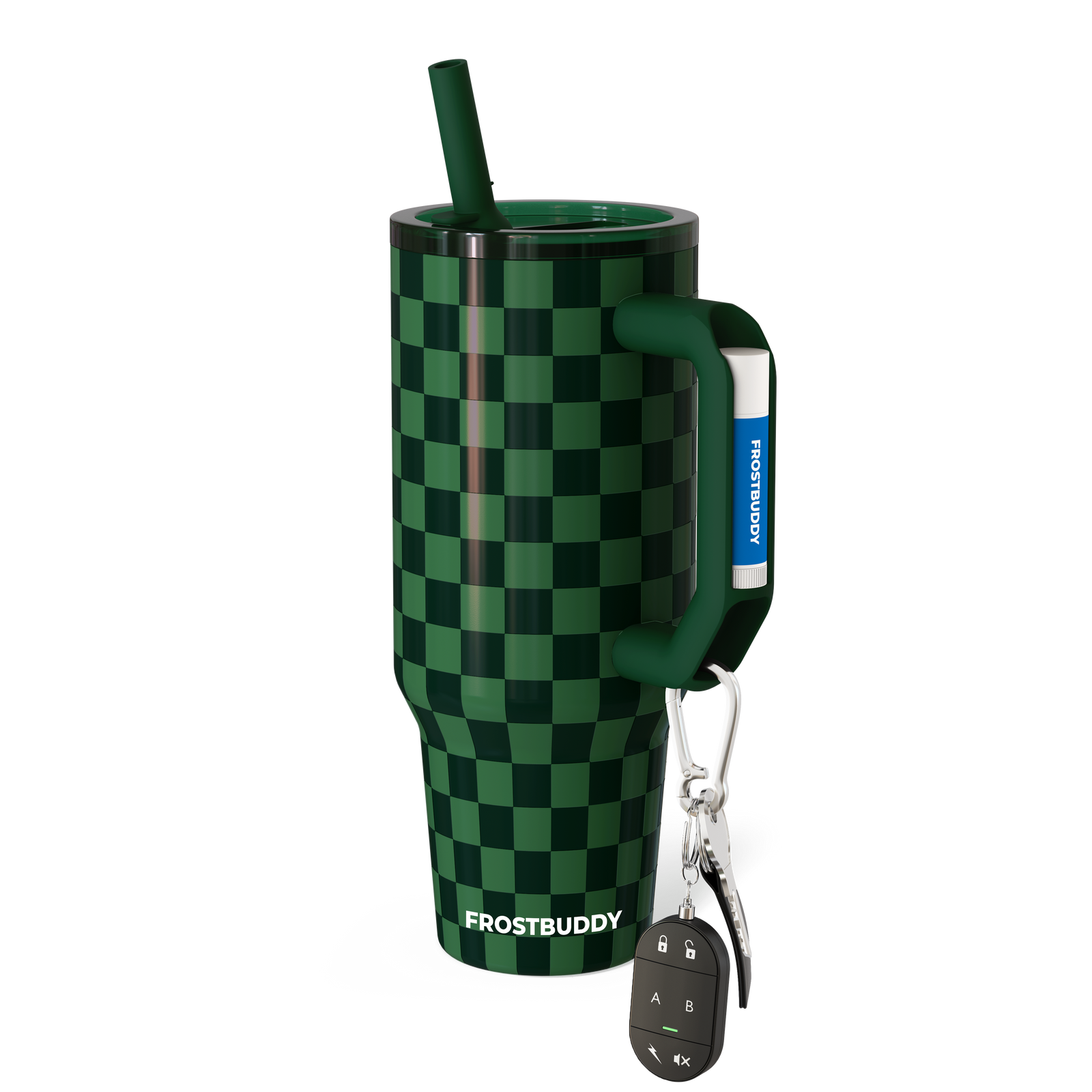 Thicc Buddy 40oz | Green Checkered