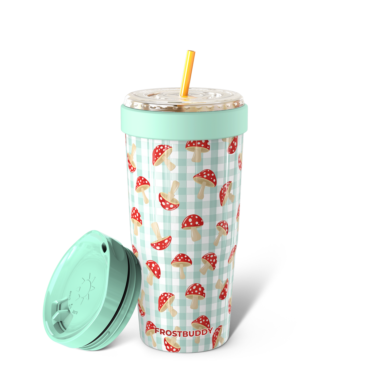 To-Go Buddy | Gingham Mushrooms