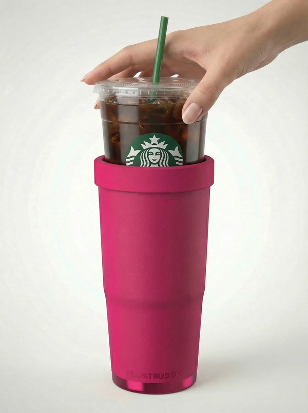 STARBUCKS cup shown inside the tumbler