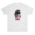 Printify T-Shirt Tri-Blend Heather White / L USA Mullet