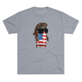 Printify T-Shirt Tri-Blend Premium Heather / S USA Mullet